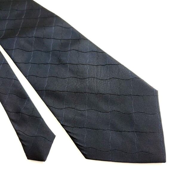Zijinghua Gray Blue Woven‎ Geometric Short Wide Silk Tie - Picture 1 of 5